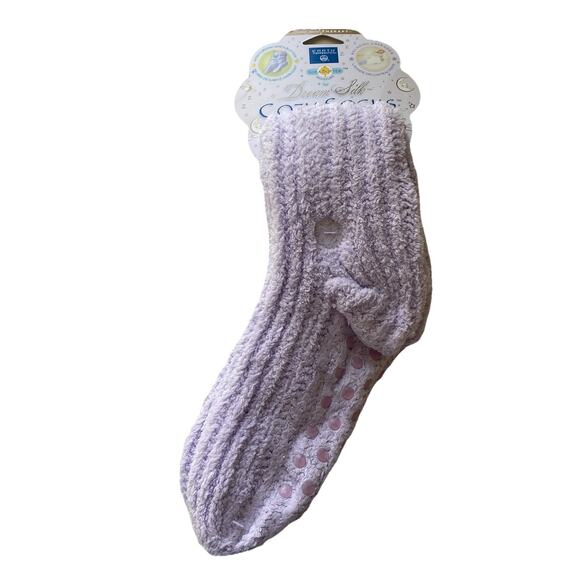 Earth Therapeutics Shea Butter Moisture Cozy Lavender Socks OSFM New - Picture 1 of 6